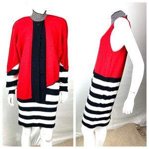 Vintage 80s Knit Dress and Jacket by Steve Fabrikant - Medium
